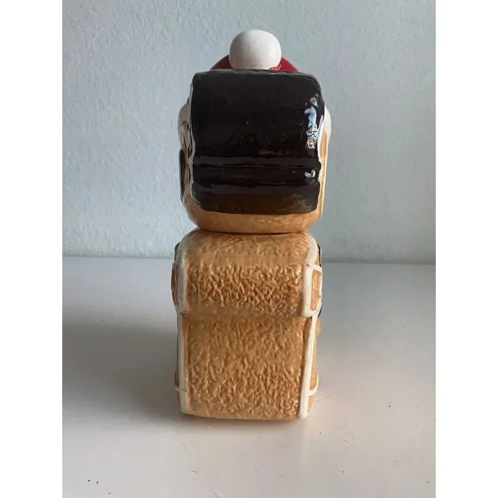 Disney Stitch Gingerbread Cookie Jar Christmas‎ Holiday Ceramic Hand Painted NEW